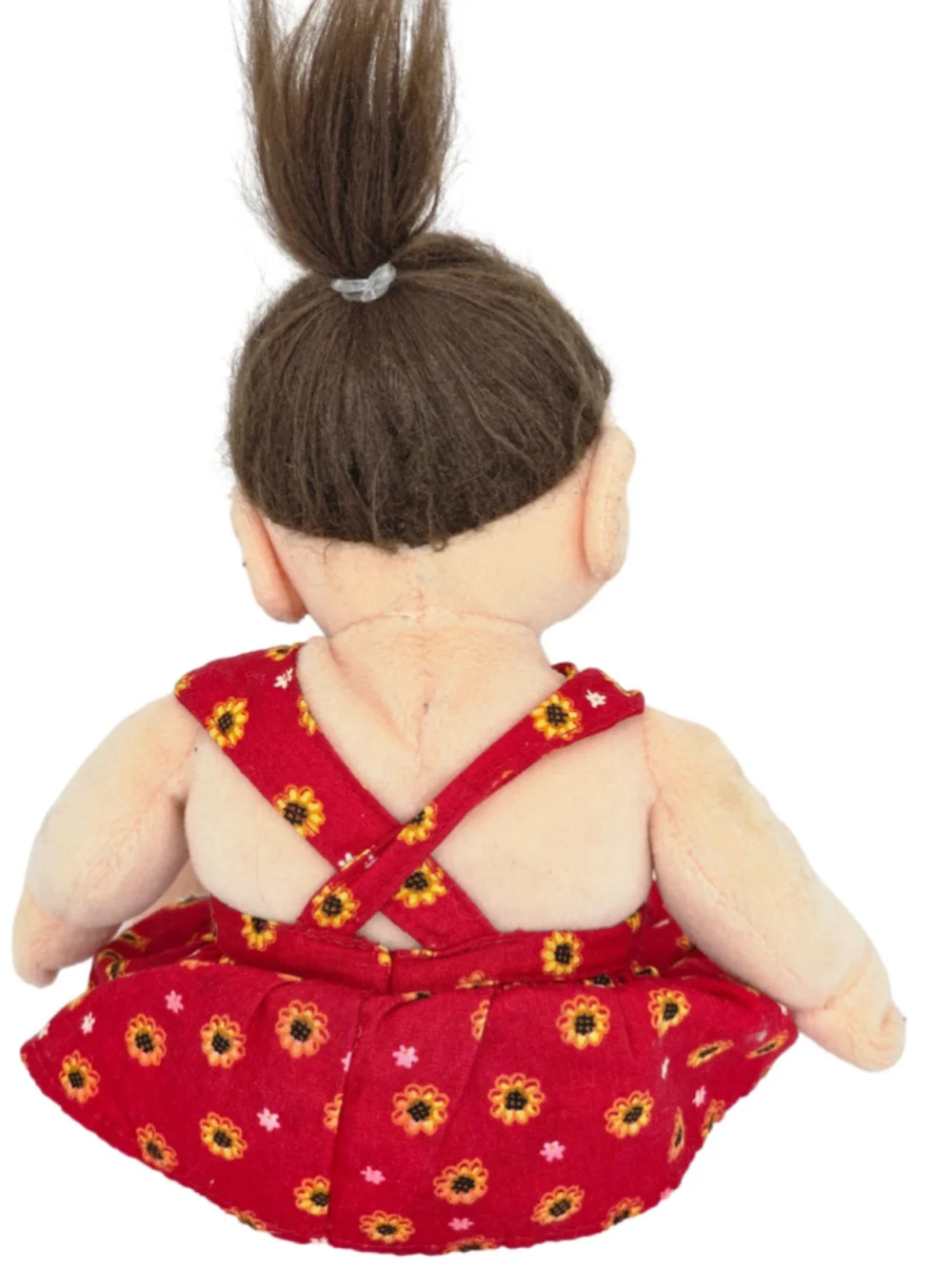 Vintage TY Beanie Kid Cookie Doll Plush Toy One Size Red Beige